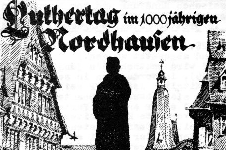 Ausschnitt einer Annonce zum Luthertag mit Hakenkreuz